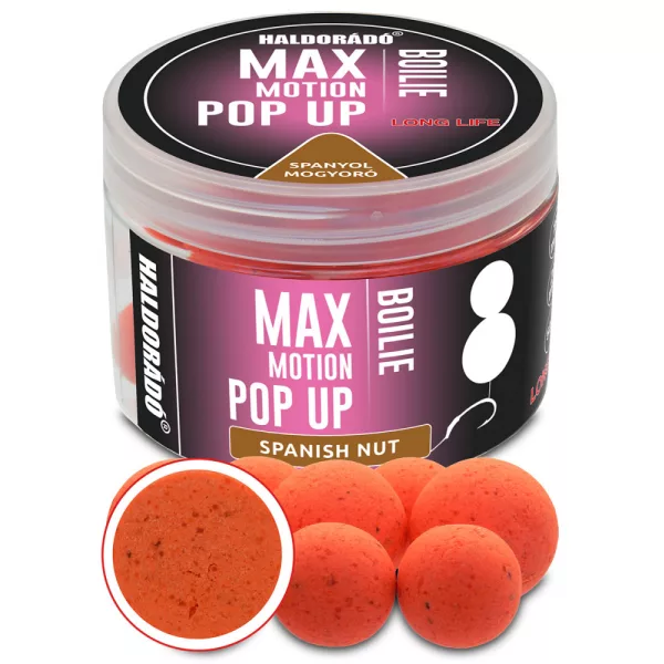 Haldorádó Max Motion Boilie Pop Up Orzech Hiszpański 50gr 16-20mm Kulki proteinowe