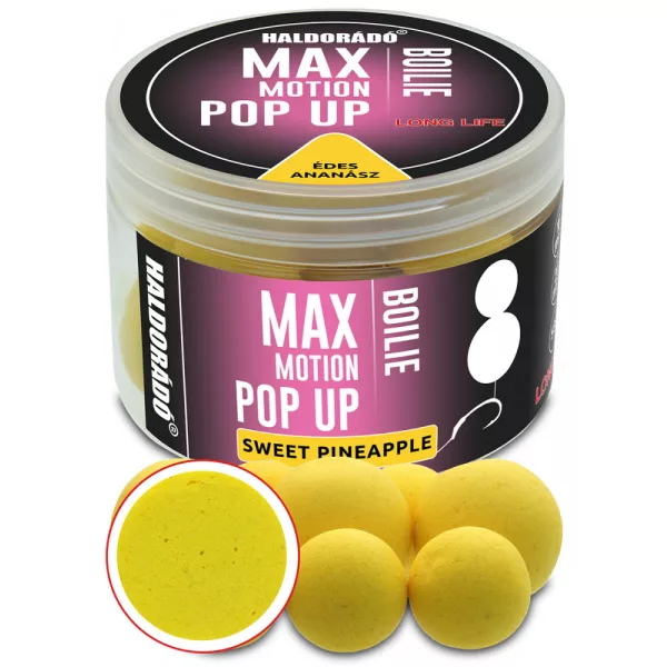 Haldorádó Max Motion Boilie Pop Up Słodki Ananas 50gr 16-20mm Kulki proteinowe