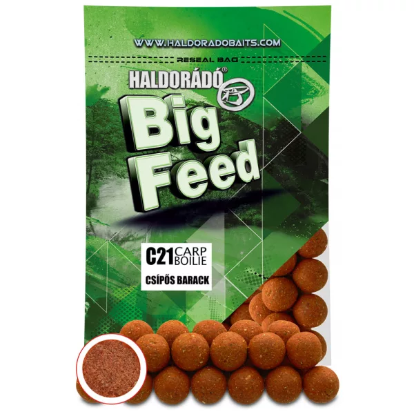 Haldorádó Big Feed C21 Boilie Pikantna Brzoskwinia 700gr 24mm kulka proteinowa