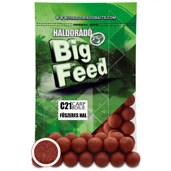 Haldorádó Big Feed C21 Boilie Korzenna Ryba 700gr 24mm kulka proteinowa