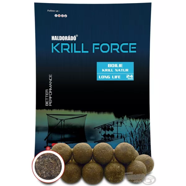 Haldorádó Krill Force Boilie Long Life 24mm Krill Natur Kulki Zanętowe 700gr