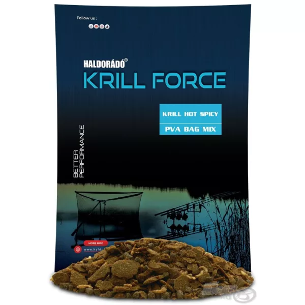 Haldorádó Krill Force PVA Bag Mix Krill Hot Spicy Mieszanka do worków PVA 600gr