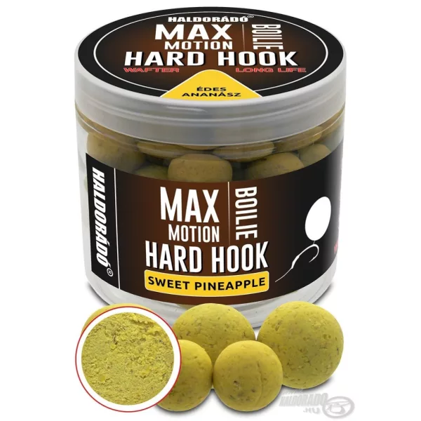 Haldorádó Max Motion Boilie Hard Hook Wafter 16, 20mm Słodki Ananas Przynętowe Kulki Proteinowe 100gr