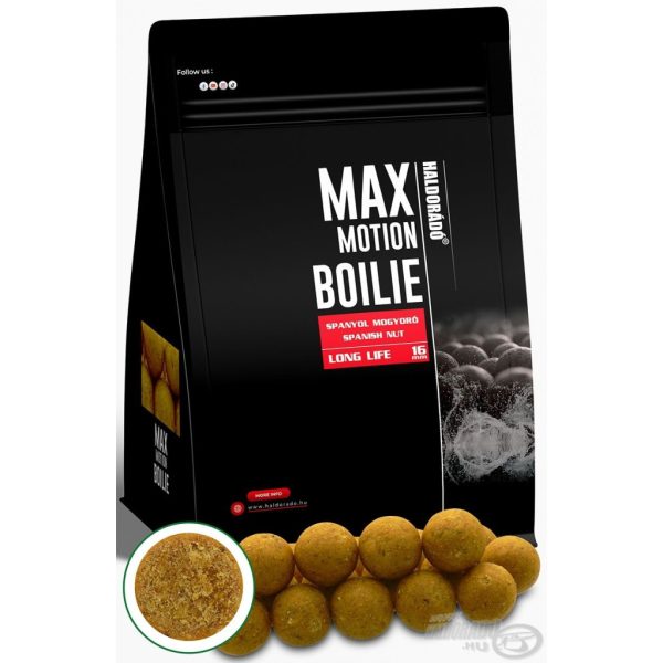 Haldorádó Max Motion Boilie Long Life 16mm Hiszpański Orzech Kulka Proteinowa 800gr