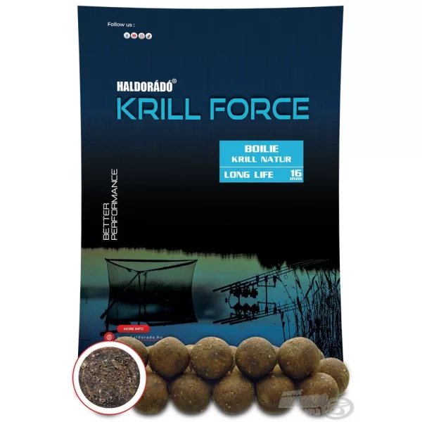 Haldorádó Krill Force Boilie Long Life 16mm Krill Natur Kulka Proteinowa do Nęcenia 700gr