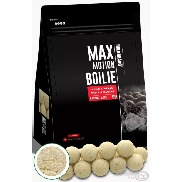 Haldorádó Max Motion Boilie Long Life 20mm Klon & Banan Kulka Proteinowa 800gr
