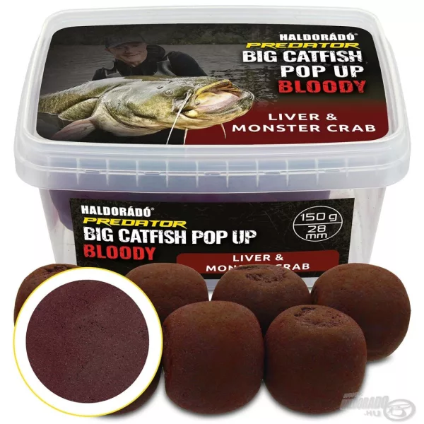 Haldorádó Catfish Pop Up 28mm Bloody Liver-Monster Crab Przynęta Sumowa Hakowa 200gr