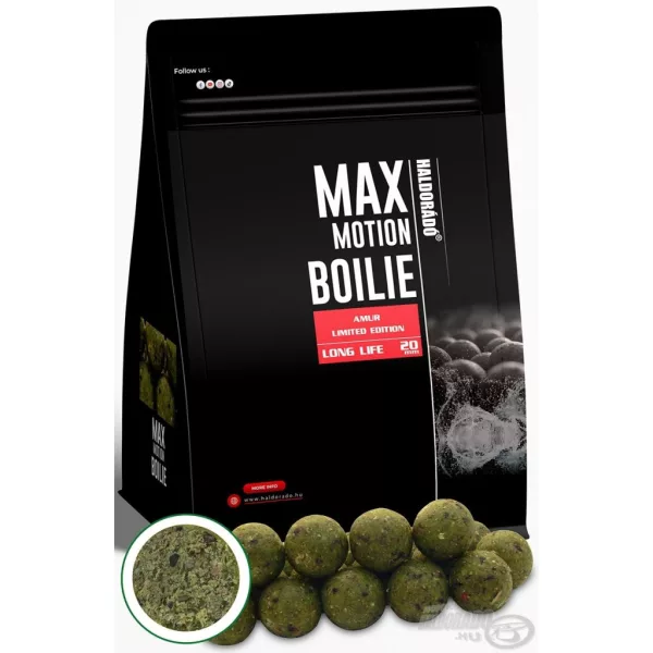 **Haldorádó** Max Motion Boilie Long Life 20mm Limited Edition Amur Kulki Zanętowe Długotrwałe 800gr