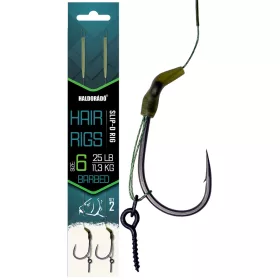   Haldorádó Slip D-Rig 6 Füles, Szakállas Fonott Előkötött Horog 2db