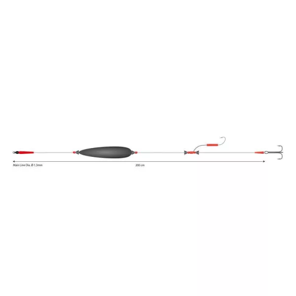 Mikado Mono Catfish 200cm 2/0 Przypon Sumowy z Podwójnym Hakiem