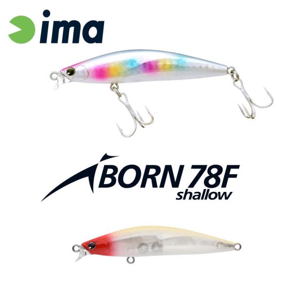 Ima iBorn 78F Shallow 7,8cm 8,5gr 015 Classical Red Head Wobbler