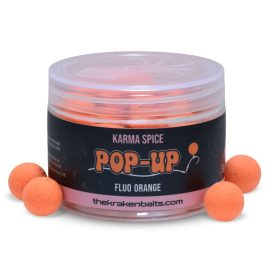   The Kraken Baits Karma Spice Fluo Orange Korzenny 15mm Pop Up 50gr