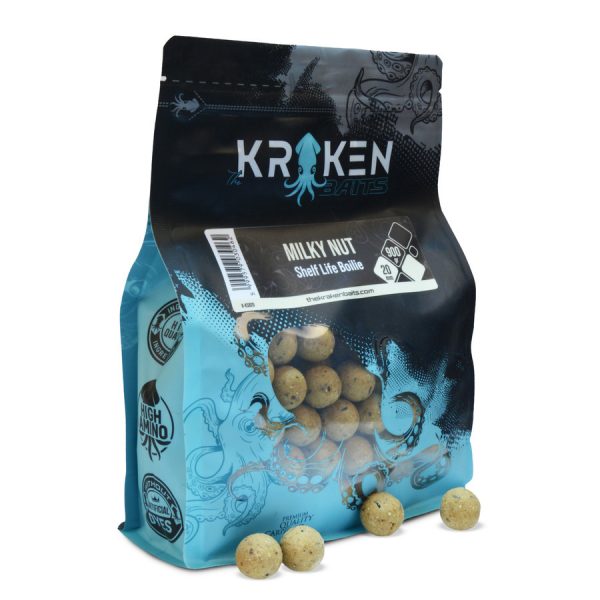 The Kraken Baits Milky Nut Shelf Life Kokos-Mleko 12mm Kulki Proteinowe 900gr
