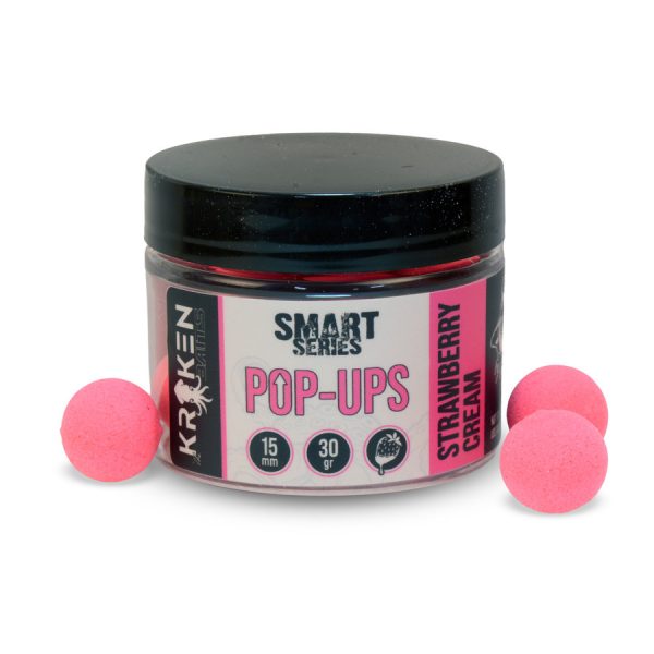The Kraken Baits Smart Series Fluo Pink Strawberry Cream 12mm Pop Up 30gr