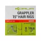Korum Grappler Hair Rigs 38cm 14 Z zadziorem Z oczkiem Monofilamentowa Przypon haczykowy