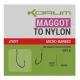 Korum Xpert Maggot Hooks To Nylon Monofilowy, Wstępnie Zawiązany Haczyk z Zadziora 14