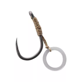   Korum Banded Hook Hairs 8 Haczyki karpiowe bezzadziorowe z oczkiem i opaską na pellet 5szt