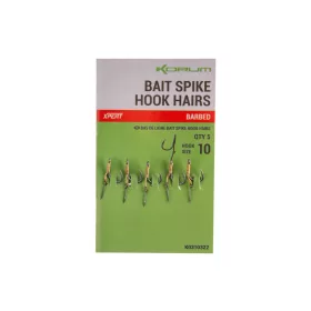   Korum Bait Spike Hook Hairs Barbed 10 Uchate, z zadziorem hak z kolcem na przynętę 5 szt.