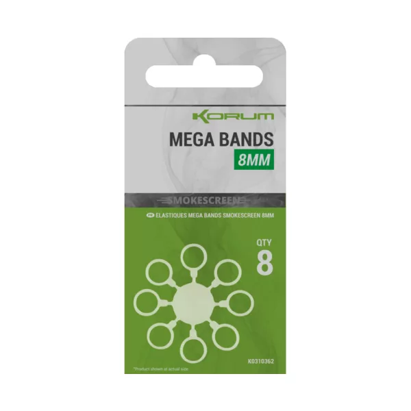 Korum Smokescreen Mega Bands 8mm Gumka do Pelletsów 8szt