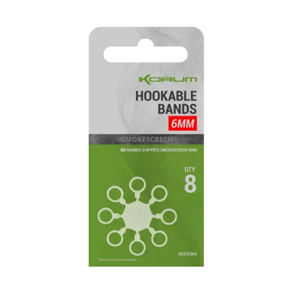 Korum Smokescreen Hookable Bands 6mm Gumka do Pelletsów 8szt