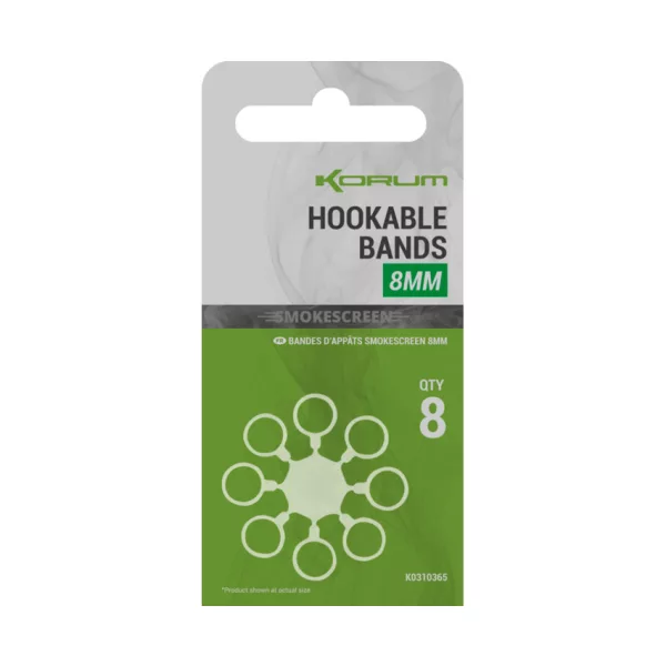 Korum Smokescreen Hookable Bands 8mm Gumka do Pelletsów 8szt
