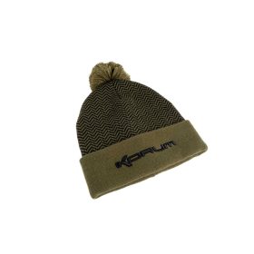Korum Thermal Beanie Hat Czarno-Oliwkowa Czapka Zimowa