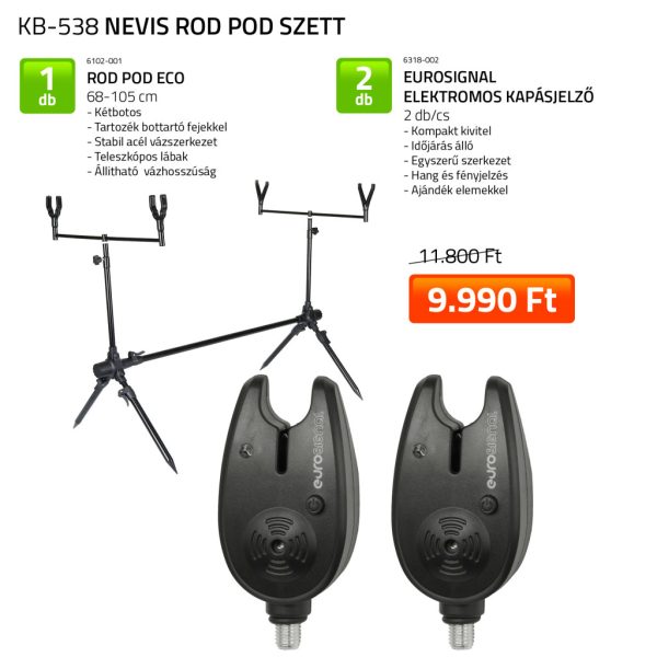 Nevis Eco Rod Pod + Eurosignal Elektroniczny Sygnalizator Brań Zestaw Wędkarski