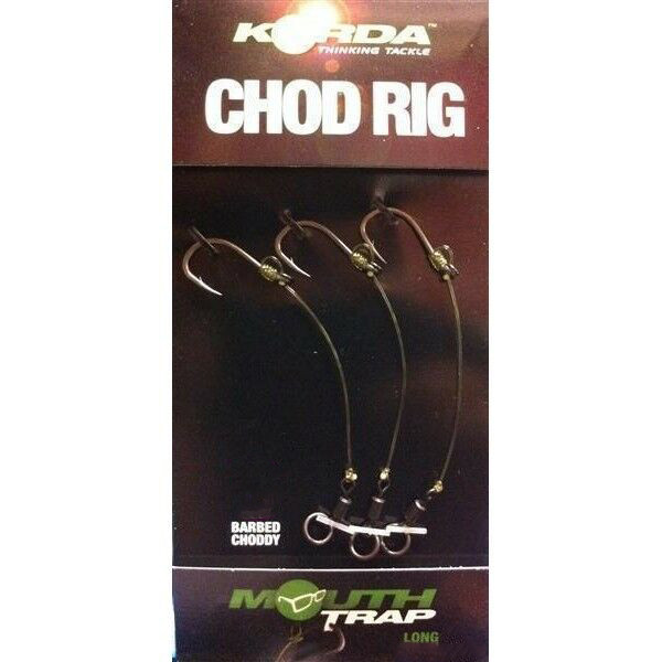 Korda Chod Rig Long Barbed Size 10 - pre-tied carp CHOD hooklink