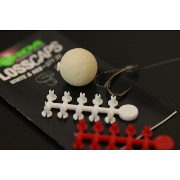 Korda Floss Caps White/Red - bojliütköző