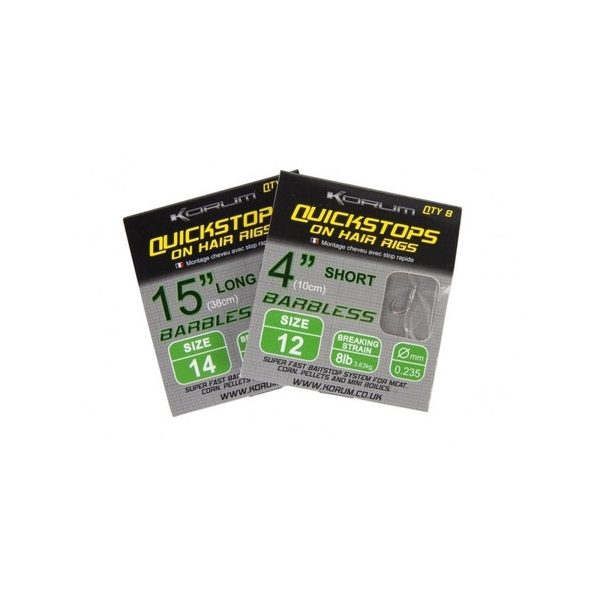 Korum Hair Rigs With Quickstops 15 Size 10 Monofil przypon z włosem