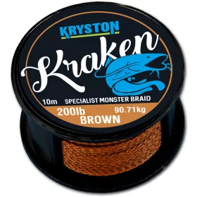   Kriston Kraken Monster Braid 200Lbs 10m 3.57mm Brązowy Plecionka przyponowa-Brązowy