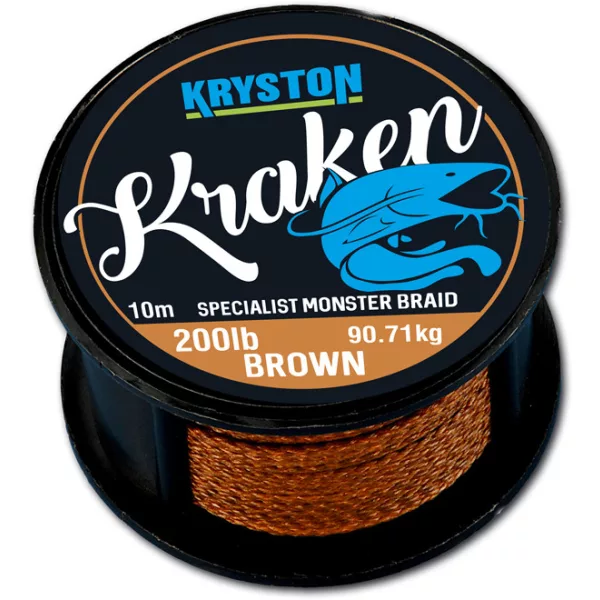 Kriston Kraken Monster Braid 200Lbs 10m 3.57mm Brązowy Plecionka przyponowa-Brązowy