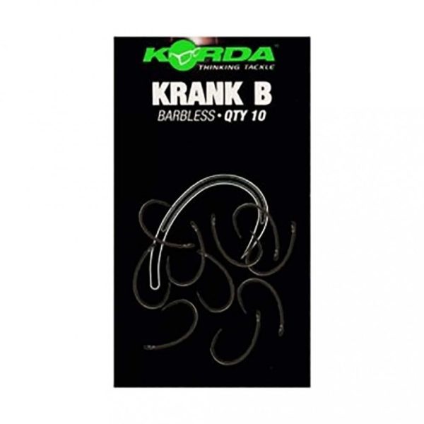 Korda Krank Barbless 10 Oczkowy, Bezzadziorowy Hak 10 szt.