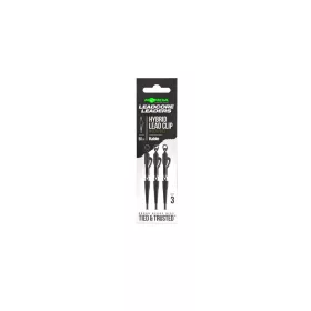   Korda Kable Leadcore Leader Hybrid 50cm Weed Klips Ołowiany 3 szt.