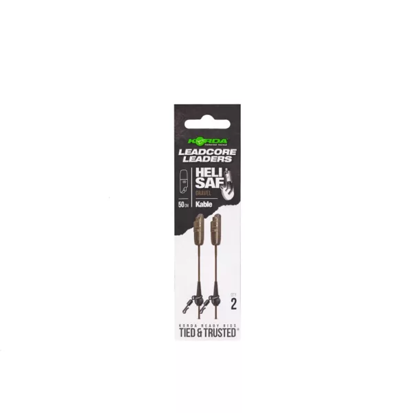 Korda Kable Leadcore Leader Heli Safe Gravel Zestaw Karpiowy 50cm 2 szt.