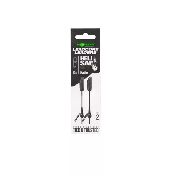 Korda Kable Leadcore Leader Heli Safe Weed Zestaw Karpiowy 50cm 2 szt.