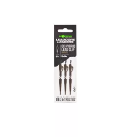   Korda Kable Leadcore Leader Hybrid Lead Clip QC Swivel Gravel Zestaw Karpiowy 50cm 3 szt.