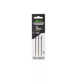   Korda Kable Leadcore Leader QC Swivel Gravel Zestaw Karpiowy 50cm 3 szt.