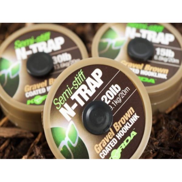 Korda N-Trap Semi Stiff 15lb Gravel Brown - żyłka przyponowa karpiowa