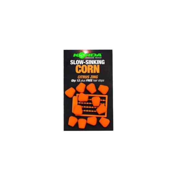Korda Slow Sinking Corn Citrus Zing Orange Gumowa kukurydza