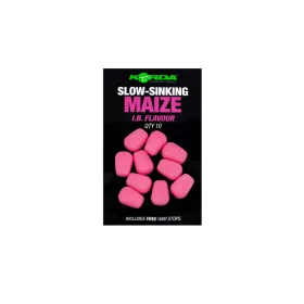 Korda Różowa wolno tonąca kukurydza gumowa 10szt.