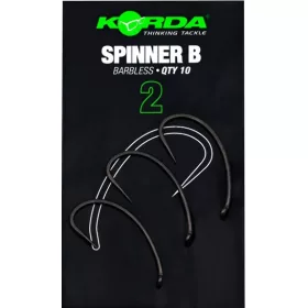   Korda Spinner B Hook 2 Hak karpiowy bezzadziorowy z oczkiem 10 szt.