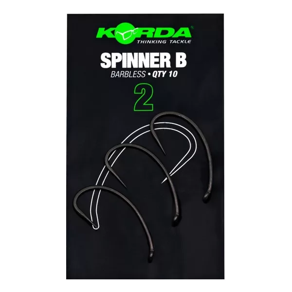 Korda Spinner B Hook 2 Hak karpiowy bezzadziorowy z oczkiem 10 szt.