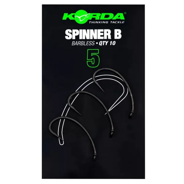 Korda Spinner B 5-pętlowy, z zadziorem haczyk karpiowy 10 szt.