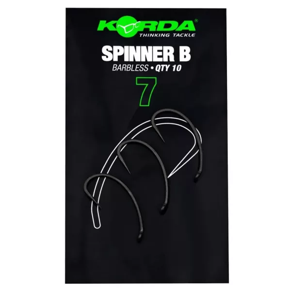 Korda Spinner B 7-pętlowy, z zadziorem haczyk karpiowy 10 szt.