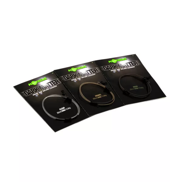 Korda Dark Matter Leader Drop Off Inline Przezroczysty 30lb 30cm Wstępnie Wiązany Zestaw Karpiowy