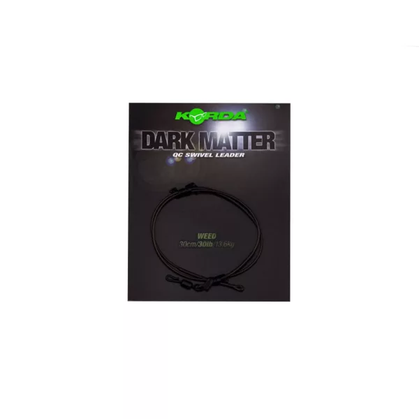 Korda Dark Matter Leader QC Swivel Weed 30lb 30cm Gotowy Zestaw Bojowy