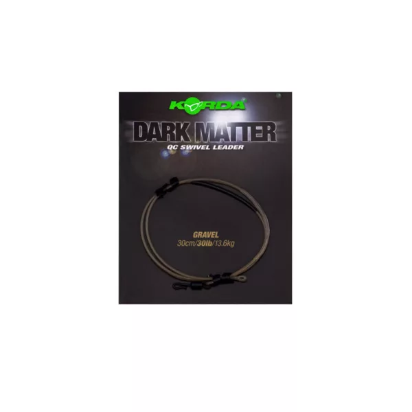 Korda Dark Matter Leader QC Swivel Gravel 30lb 30cm Gotowy Zestaw Bojowy