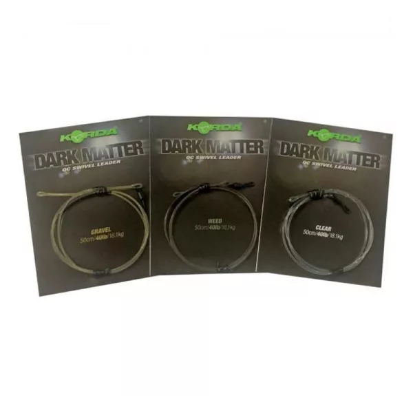 Korda Dark Matter Leader QC Swivel Gravel Gotowy Zestaw Bojowy 50cm