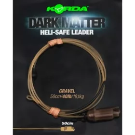   Korda - Dark Matter Leader Heli Safe Gravel 40lb 50cm przypon do zestawu helikopterowego w kolorze żwiru